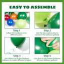 Green Balloon Arch Garland Kit with Green Red Orange Blue Foil Balloons for Baby Shower Birthday Party Decorations