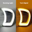 HDBUBALUS Motorcycle Headlight Vent Accent Turn Signal LED Indicator Side Lights For Harley Road Glide FLTRX 2015-2023 (Clear Lens)