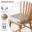 Booster Seat for Table - PU Waterproof Strong Support Toddler Booster Seat for Dining Table, Portable Booster Chair with Adjustable Elasticity Straps for Toddlers Eating Travel Home