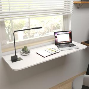 Laundry Folding Table, Wall Mounted Folding Table, 47.2x15.7 in, Laundry Fold Down Table Wall Mounted Desk for Balcony Office Kitchen Home