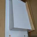 Fluted Nightstands Set of 2, Modern Bedside Table with Drawer and Storage Shelf, Wood End Table Mid Century Night Stands for Bedroom Living Room Sofa Couch Office (White+Oak)