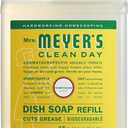 MRS. MEYER'S CLEAN DAY Liquid Dish Soap Refill, Biodegradable Formula, Honeysuckle, 48 fl. oz (48 Ounce (Pack of 1))