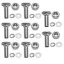 8 Set Front Rear Bumper Bolt Kit, 7/16-14x1-1/4 Galvanizing Round Head Carriage Bolts with Hex Nuts and Lock Washers Compatible with Ford Long Carriage