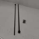 Black Curtain Rods for Windows 88 " Decorative Drapery Rod Adjustable by Splicing