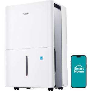 Midea 1,500 Sq. Ft. Energy Star Certified Dehumidifier With Reusable Air Filter 22 Pint - Ideal For Basements, Large & Medium Sized Rooms, And Bathrooms (White)