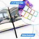 8 Pack Stretchable Book Covers, Marble Book Sleeve for Paperbacks Hardcover Textbook up to 9 x 11 in, Washable, Reusable Book Protector with Label Sticker for School Boys Girls Read Lovers