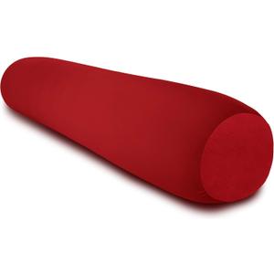 Deluxe Comfort Microbead Body Pillow (47" x 7") - Mooshi Squishy Soft - Prenatal Pregnancy Pillow - Full-Body Side Sleeper - Body Pillow, Red