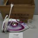 1750W Steam Iron for Clothes, Powerful Steam Iron with Rapid Heating & Ceramic Soleplate, Self-Cleaning, Auto Shut Off, Large Water Tank for Home Use (Purple)