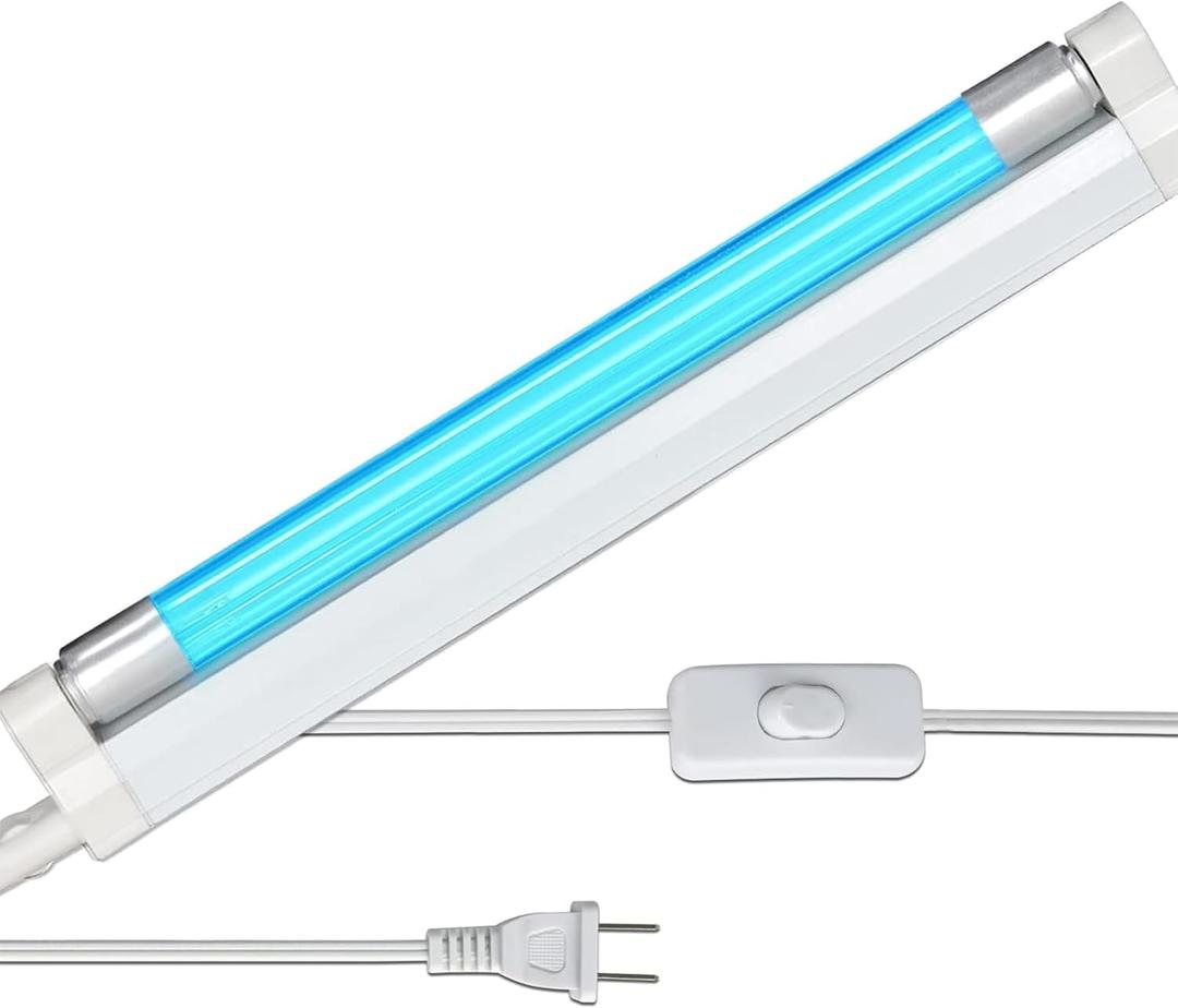 Coospider 6W UV Light Ozone Free,253.7nm Sanitizer Lamp with Cord and Plug, UVC Lamp for Shoes/Closet/Cabinet/Bathroom 110V CTUV-6 Perfect Father's Day Gifts
