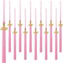 2026 Graduation Tassels,12Pcs Cap Tassel Decoration with 2026 Year Gold Date Charms,Graduate Gifts for Ceremonies Souvenir High School,Pink