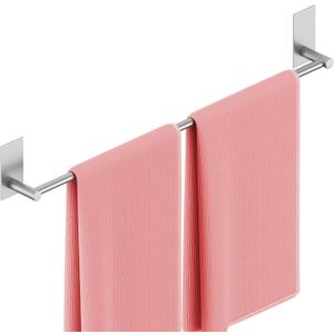 KES Self Adhesive Bathroom Towel Bar, No Drill Towel Bar 24-Inch for Bathroom Towel Hangers Stick on Sticky Towel Holder SUS304 Stainless Steel Rustproof Brushed Finish, A7000S60B-2