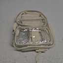 CAMTOP Clear Backpack Heavy Duty Transparent Bag for Stadium Events See Through BookBag for Student School Work Festival Sport Travel (Beige)