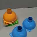 Nuogo 6 Pcs Wide Mouth Canning Funnels for Mason Jars Filling Bottles Wide Multipurpose Plastic Funnels for Freeze-Dried Foods, Resin, Kitchen Use