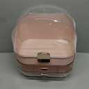 Makeup Organizer Countertop, Skincare Holder Bathroom Counter Organizer, Storage Box Cosmetic Display Cases, Teen Girl Gifts Make up Organizers for Vanity, Dresser (Pink) | Skincare Holder, Teen Girl Gifts, Trendy Stuff, Make up Organizers