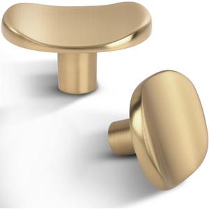12 Pack Champagne Bronze zinc Alloy Solid Cabinet Knobs,Single Hole Drawer Square knob Handles for Cabinets and Dresser Drawers Rustic 877