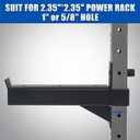 2.36inch Barbell Safety Catches Squat Rack Safety Arm Spotter Fit for 2.36x2.36 Power Rack Cage with 1" or 5/8" Hole