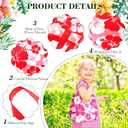 Teling 24 Pcs Large Hawaiian Party Favor Tote Bags 15lb Non Woven Hibiscus Goodie Gift Bag with Handles Luau Tropical Aloha Tiki Summer Birthday Party Supplies