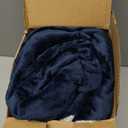 Bedsure GentleSoft Sherpa Fleece Throw Blanket for Couch, Non-Heated, Thick and Warm Throw for Women and Men, Soft Fuzzy Plush Weight Blanket for Winter, Navy, 50x60 Inches