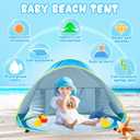 Monobeach Baby Beach Tent Pop Up Portable Shade Pool UV Protection Sun Shelter for Infant, Small