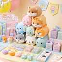 Leitee 9 Pcs Stuffed Animals Plush Bulk 8 Inch Cute Plushies Toys Plush Pillow for Boys Girls Birthday Gifts Box Toys for Classroom Prize Kids Party Favors Valentines Gifts in Bulk (Cute Animal)