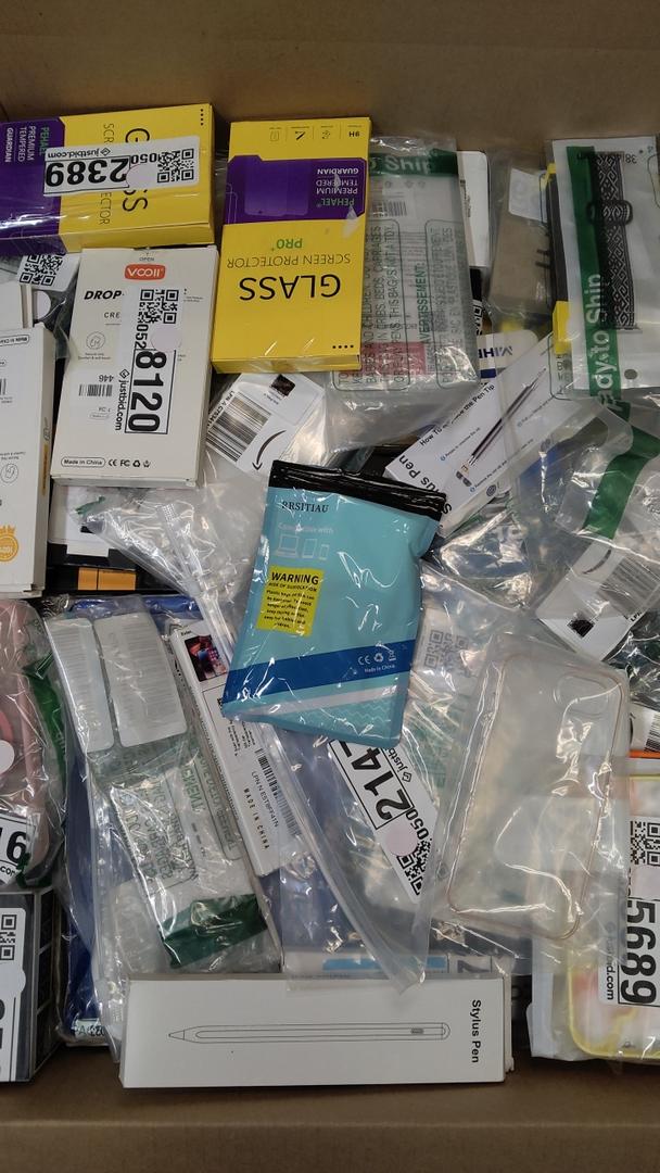 Box of Mixed Accessories for Phone/Watch/iPad/Tablet, Retail is Estimated