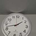 AKCISOT Atomic 12 Inch Wall Clock Analog Clocks for Indoor Kitchen, Battery Operated Clock for Bedroom Office Classroom Living Room(Silver)