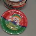 Sliner 120 Pcs 7 Inch Christmas Paper Plates Disposable Christmas Party Plates for Cookie Dessert Xmas Winter Holiday Dinner Party Supplies