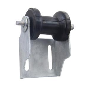 4 inch Boat Trailer Roller with Bracket Keel Roller Assembly Kit for Boat Trailer Galvanized Steel Black Rubber