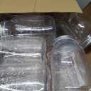 novelinks 32 oz Mason Jars with Plastic Lids, 12 Pack Large Plastic Salad Jars with Lids 32oz, Reusable Spice Containers & Kitchen Jars for Pantry Organization (12 Pack,Silver)