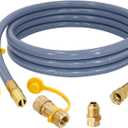 12 Feet 1/2 Inch ID Natural Gas Hose with Quick Disconnect for weber, charbroi, Grill, Pizza Oven, Patio Heater and More NG Appliance, Propane to Natural Gas Conversion Kit - CSA Certified