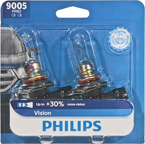 Philips Automotive Lighting 9005 Vision Upgrade Automotive Replacement Headlight Bulb, Fits Select High Beam, Low Beam, or Fog Positions (Pack of 1)