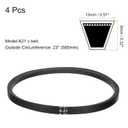 uxcell 4pcs A21 or 4L230 Classic Wrapped Rubber V-Belt, 21"(535mm) Inside Circumference, A Profile V Belt