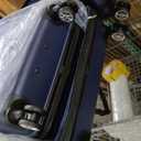 SHOWKOO Luggage Sets Expandable PC+ABS Durable Suitcase Double Wheels TSA Lock Blue