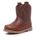 Blikcon Toddler Cowboy Boots for Boys Girls Baby Infant Cowgirl Boots Round Toe All Seasons 6-36 Months (Infant/Toddler) 7