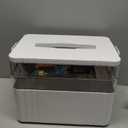 3-Tier Medicine Organizer - Portable Medicine Cabinet with Plastic Handle, Multipurpose Medical Box with Pill Box, Empty First Aid Kit for Home (8.66 x 9.46 x 13.42 inches)