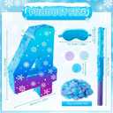Snowflake Birthday Decorations, Winter Ice Snowflake Number 3 Pinata with Stick Blindfold and Confetti Snowflake Piñata 3rd Birthday Party Decoration & Supplies (Snowflake 4)