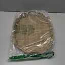 Elliptical Rattan Scalloped Tray, Woven Basket Tray with Bulit-in Handles Scalloped Edges Serving Tray for Coffee Table Living Room Home Decor 14.2" L x 10.9" W x 3.4" H