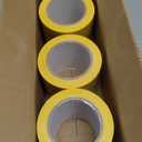 Lichamp 3 Rolls Vinyl Tape, Premium Safety Marking and Traffic Floor Marking Tape, Bundling, Social Distancing, 4 Inch x 36 Yards per Roll, 108 Total Yards, Yellow