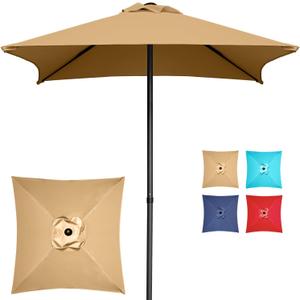 4.9ft Mini Square Patio Umbrella - UV 50+ Waterproof & Easy Setup | Outdoor Table Umbrella for Deck, Balcony, Garden, Lawn, Backyard, Market