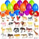 SpringFlower Easter Basket Stuffers, 24 Pack Easter Egg Fillers with Realistic Animal Figures Toys for Easter Egg Hunt, Ideal Easter Party Favors Gifts for Kids