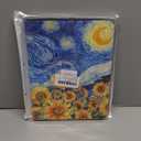 Rotating Case for iPad (A16) 11th Generation, iPad 10th Generation Case with Pencil Holder 360 Swivel ipad a16 10th/11th case Multi-Angle View Adjustable Stand Auto Wake Sleep, Starry Night Sunflowers