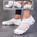 TOLLN Quick-Dry Barefoot Water Shoes for Men, Women & Youth  Versatile Aqua Socks for Beach, Pool, Kayaking, Hiking, Surfing, Yoga & Outdoor Sports (8.5 Women/7.5 Men, White)