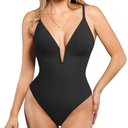 Popilush Tummy Control Swimsuits for Women Built in Shapewear Deep V Neck One Piece Swimsuit Slimming Swimwear, Size L