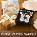 2 x Mom to Be Gifts - Pregnancy Announcement Keychain Set for Daddy and Baby - Parents to Be Jewelry Gift - New Dad First Time Mom Keyring - Future Mother Father Gift