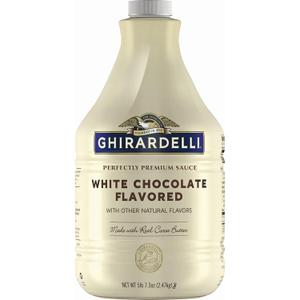 Ghirardelli Premium Sauce White Chocolate Flavored with other natural flavors, 87.3 Ounce Bottle (89.4 Ounce (Pack of 1)) BB 04/30/26