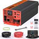 5000W Pure Sine Wave Inverter, Car Power Inverter 24V to 120V with Dual AC and 20A Socket, 18W+18W USB, 100W+30W Type-C, Surge 10000W, Remote Controller