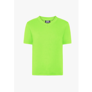 QBK 2T to Youth Neon T Shirt Kids Rash Guard UPF 50+ V-Neck Dry Fit Athletic Short Sleeve Shirts for Boys and Girls XL/14-16