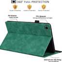 Flip Case for Samsung Galaxy Tab S10 FE+ Plus 2025 13.1 inch, PU Leather Stand Soft Back Smart Auto Wake/Sleep Cover,Adjustable Stand Shell w/Card Slots/Pen Holder/Front Pocket - Black