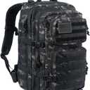 REEBOW GEAR Military Tactical Backpack Large Army 3 Day Assault Pack Molle Bag Backpacks (Black Camo)