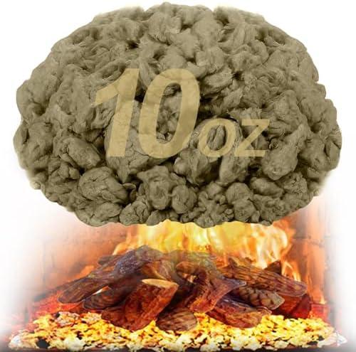 Beeplove 10oz Gas Fireplace Embers - Rock Wool Glowing Embers for Indoor Gas Fireplace Logs High-Temperature Resistance Realistic Fake Flames